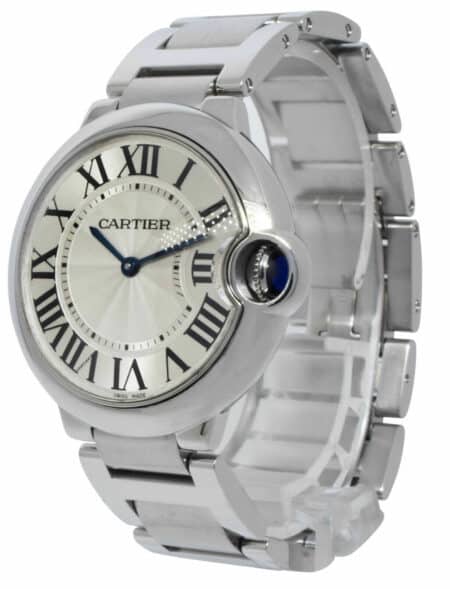 Cartier Ballon Bleu 36mm Steel Silver Dial Midsize Quartz Watch W69011Z4 3005