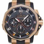 Corum Admirals Cup Challenge 44 Split Chronograph 18k RG Watch B/P 60923.165605