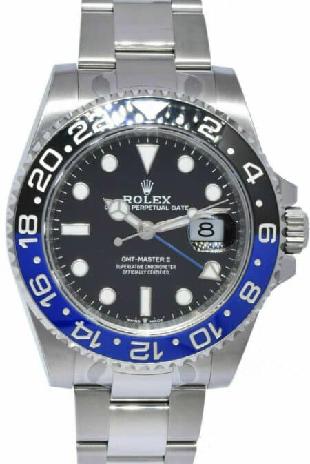 NEW Rolex GMT-Master II Black/Blue Mens Ceramic Oyster Steel B/P '22 126710