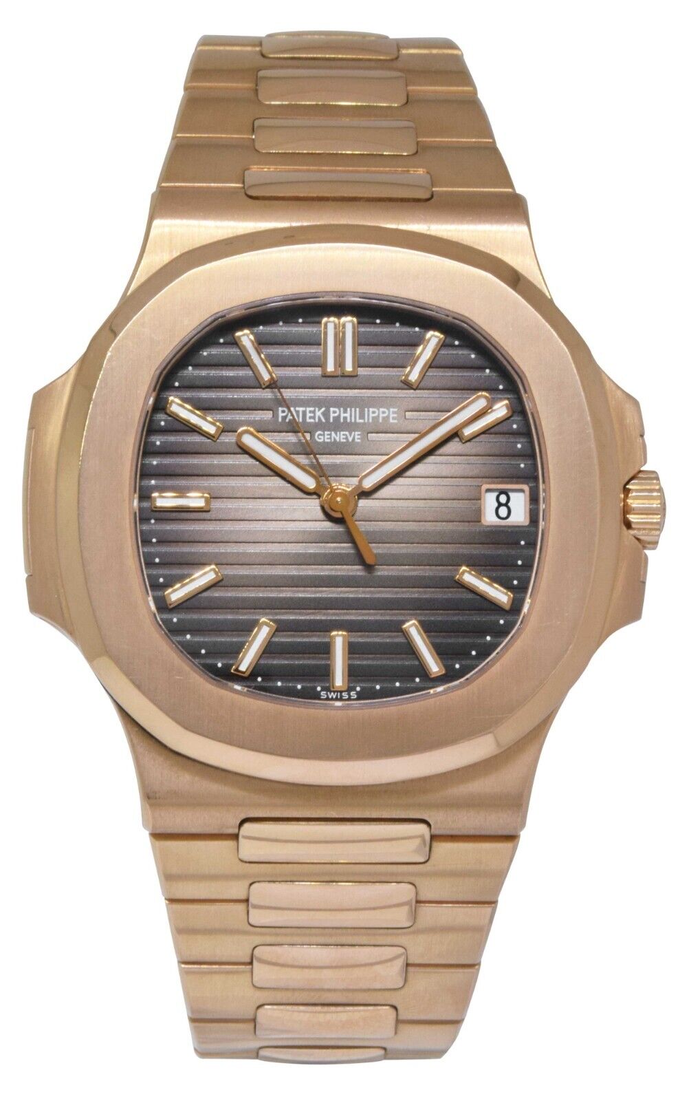 Patek Philippe Nautilus 5711 18K Rose Gold Brown Dial Watch B/P '16 5711/1R-001