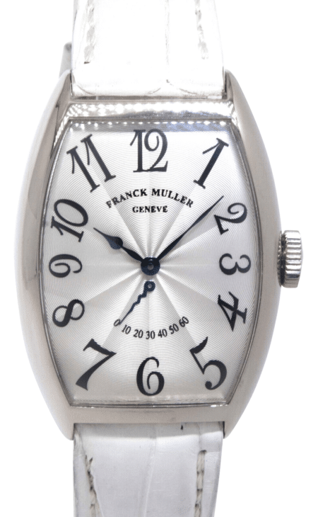Franck Muller Curvex Retrograde 18K White Gold 32mm Manual Watch B/P 5850 RET