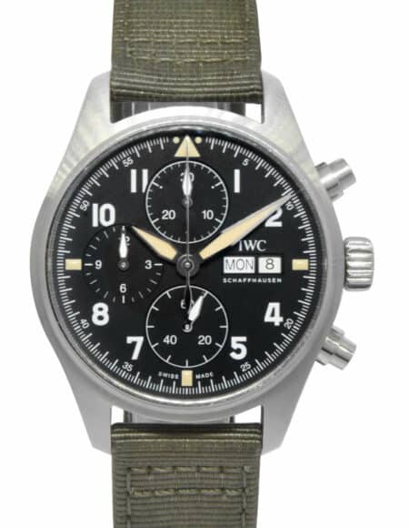 IWC Pilot Chronograph Spitfire 3879 Steel 41mm Watch B/P '20 IW387901