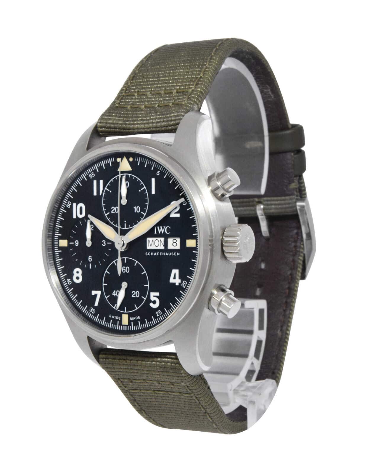 IWC Pilot Chronograph Spitfire 3879 Steel 41mm Watch B/P '20 IW387901