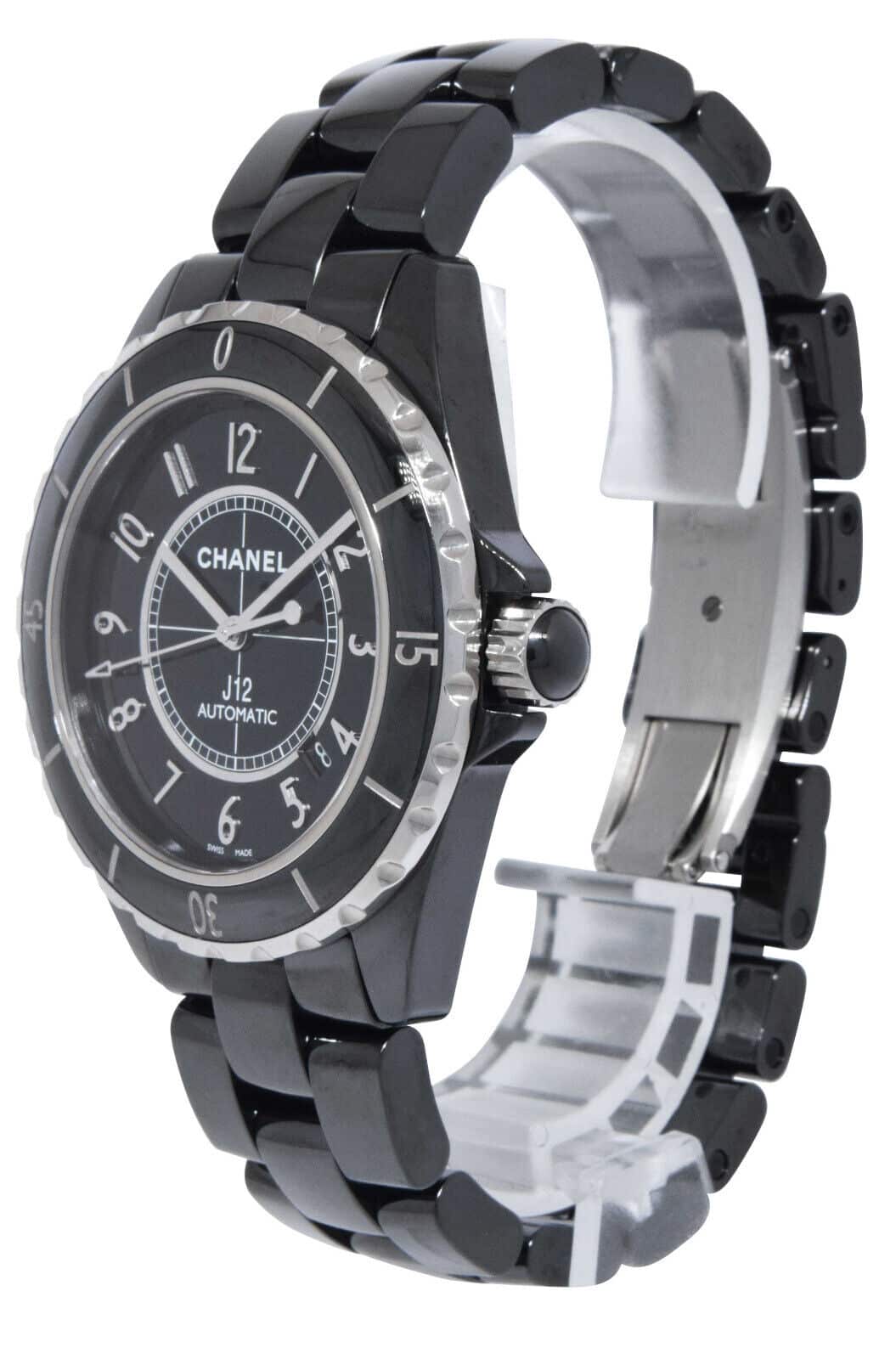 NOS Chanel J12 Black Ceramic & Steel 42mm Automatic Midsize Watch B/B H2980