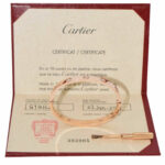 Cartier Love 4 Diamond 18k Rose Gold Bracelet Size 16 Pouch/Papers 2019
