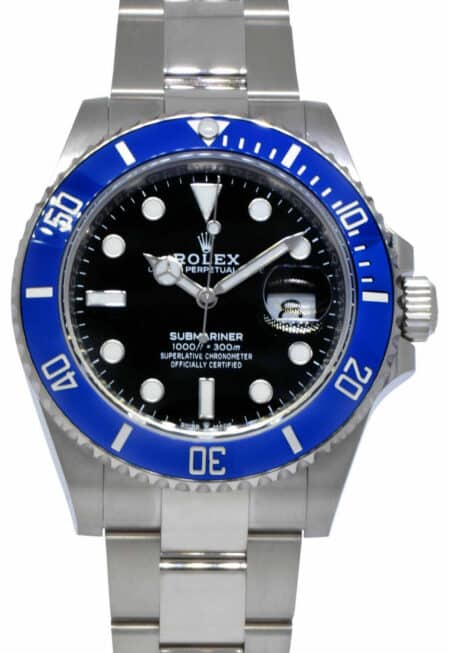 NEW Rolex "Smurf" Submariner 18K White Gold Blue Ceramic Watch '23 B/P 126619LB