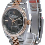 NEW Rolex Datejust 36 18k RG/Steel Wimbledon Gray Dial Watch '21 B/P 126231