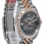 NEW Rolex Datejust 36 18k RG/Steel Wimbledon Gray Dial Watch '21 B/P 126231
