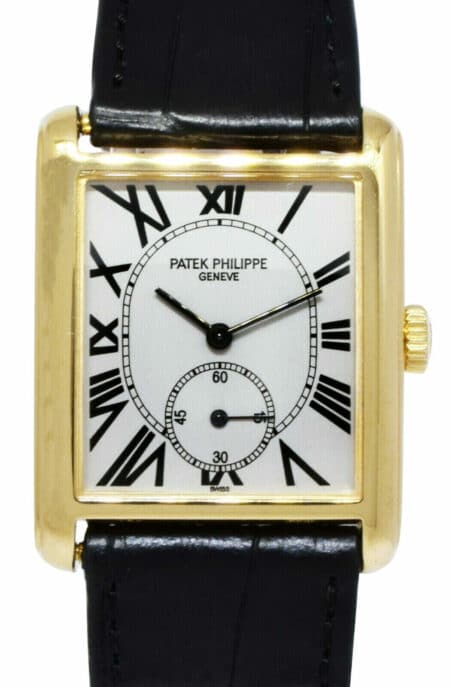 Patek Philippe 5014 Gondolo 18k Yellow Gold Silver Dial Mens Manual Watch 5014J