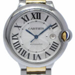 Cartier Ballon Bleu 42mm 18k Yellow Gold & Steel Mens Automatic Watch 3001
