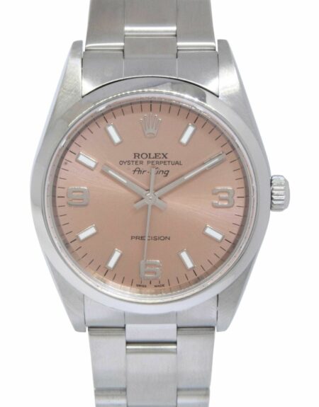 Rolex Air-King Precision Steel Salmon Dial 34mm Automatic Watch Y 14000