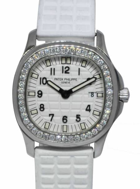 Patek Philippe Aquanaut Luce Steel Diamond White Dial Ladies 28mm Watch 4961