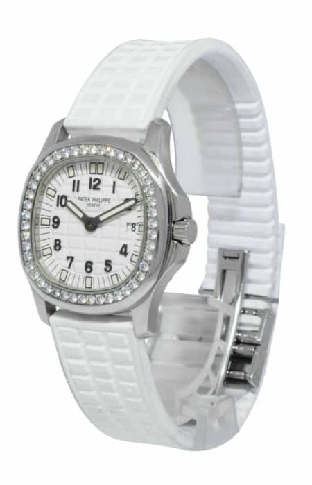 Patek Philippe Aquanaut Luce Steel Diamond White Dial Ladies 28mm Watch 4961
