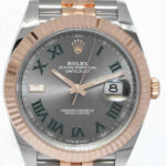 NEW Rolex Datejust 41 18k RG/Steel Wimbledon Gray Dial  Watch '23 B/P 126331