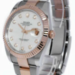 NOS Rolex Datejust  18k Rosegold/ Steel 41 MOP Diamond Dial Watch B/P '21 126331