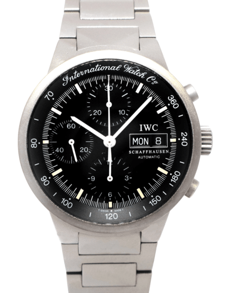IWC GST Chronograph Day/Date 3707 Titanium Black Dial 39.7mm Watch IW3707-03