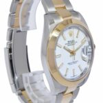 NEW Rolex Datejust 41 18k Yellow Gold/Steel White Dial Mens Watch B/P '22 126303