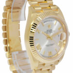 NEW Rolex Day-Date 40 President 18k Yellow Gold Silver Dial Watch B/P '22 228238