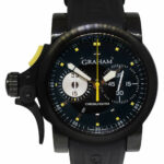NOS Graham Chronofighter RAC Trigger Black Dial 46mm Watch B/P 2TRAB.B01A