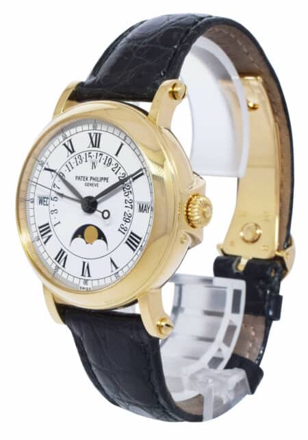 Patek Philippe Perpetual Calendar 5059 18k Yellow Gold Mens 36mm Watch 5059J