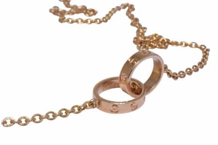 NEW Cartier Baby Love 18k Rose Gold Pendant Necklace Box/Papers B7212300
