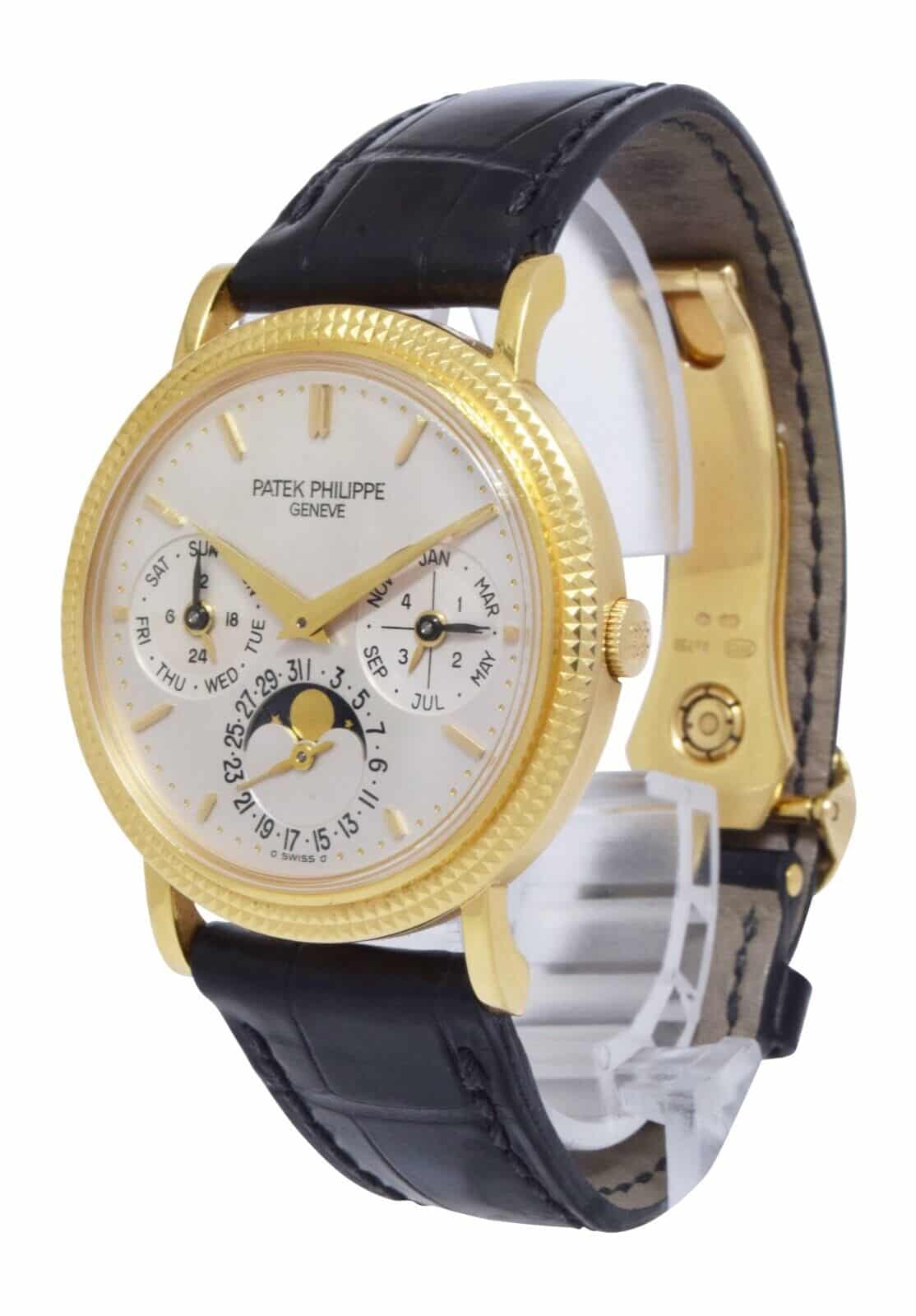 Patek Philippe Perpetual Calendar 18k Yellow Gold 35mm Watch B/P '04 5039J
