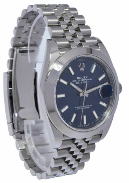 NOS Rolex Datejust 41mm Steel Blue Dial Mens Jubilee Watch B/P '20 126300