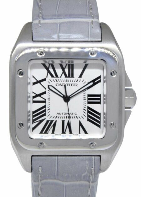 Cartier Santos 100XL Steel Anniversary Edition Silver Dial Men's Watch 2656