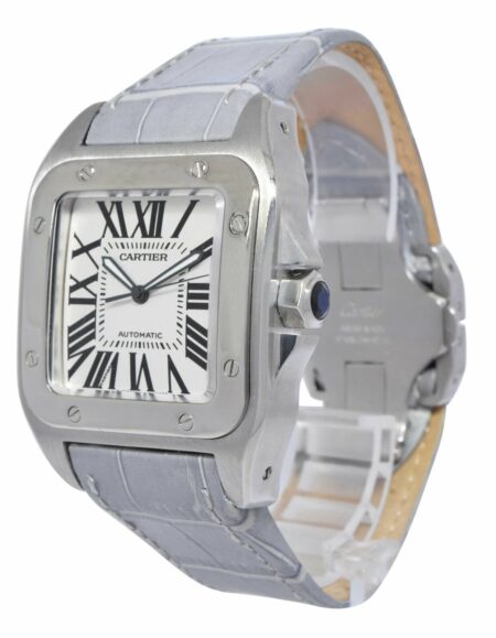 Cartier Santos 100XL Steel Anniversary Edition Silver Dial Men's Watch 2656