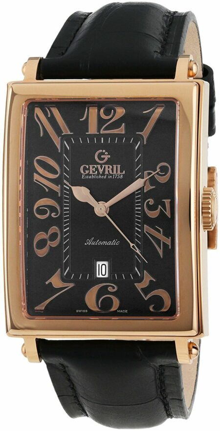 Gevril Avenue Of Americas 18k Rose Gold Mens Automatic Watch B/P 5101