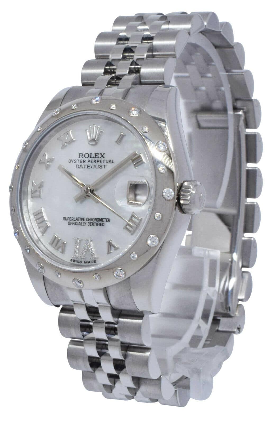 Rolex Datejust Stee 18k Gold Diamond VI MOP Ladies 31mm Watch 178344