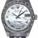 Rolex Datejust Stee 18k Gold Diamond VI MOP Ladies 31mm Watch 178344