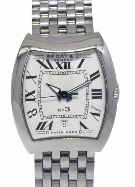 Bedat & Co. #3 Stainless Steel Silver Dial Ladies 27mm Automatic Watch/Box 314