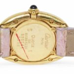 Cartier Baignoire 18k Yellow Gold & Diamond Ivory Dial Ladies Strap Watch 3358