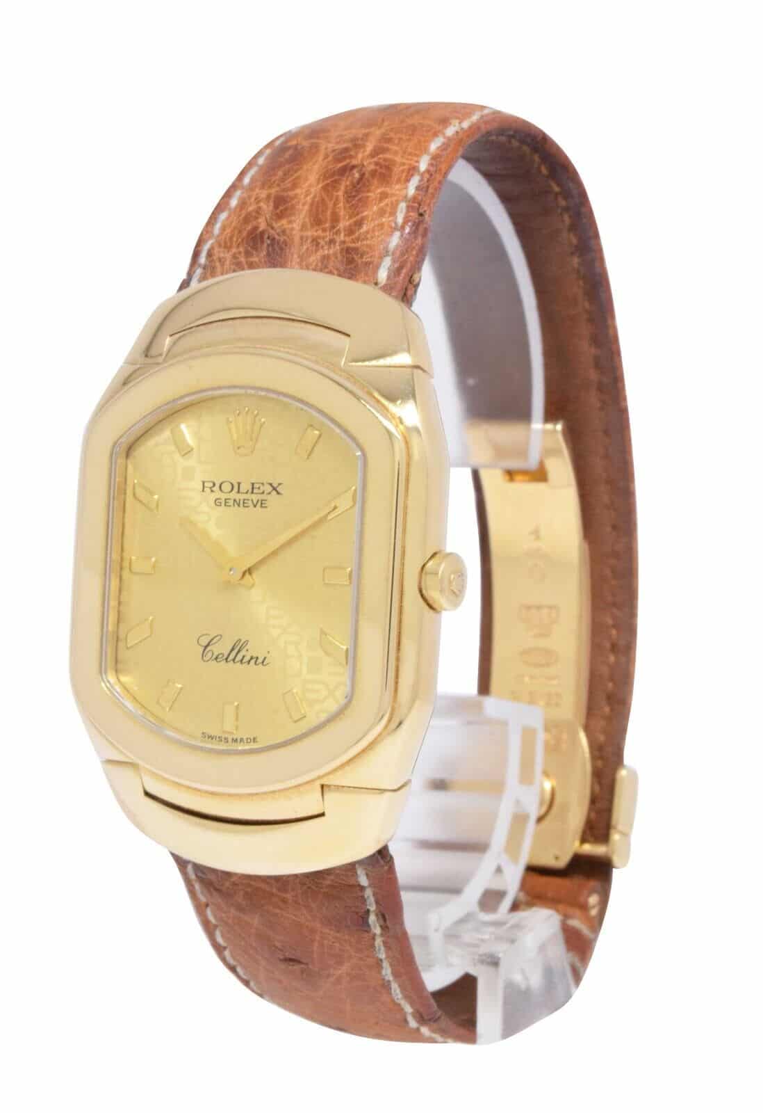 Rolex Cellini 18k Yellow Gold Champagne Jubilee Dial 29mm Quartz Watch X 6633