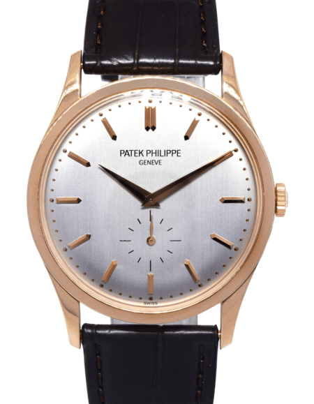 Patek Philippe Calatrava 5196 18k Rose Gold Mens 37mm Manual Watch 5196R