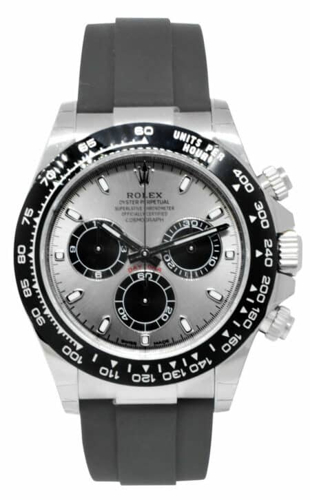 NEW Rolex Daytona Chronograph 18k WG Grey Dial Oysterflex Watch '22 B/P 116519