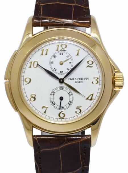 Patek Philippe 5134 Travel Time 18k Yellow Gold Mens 37mm Manual Watch 5134J