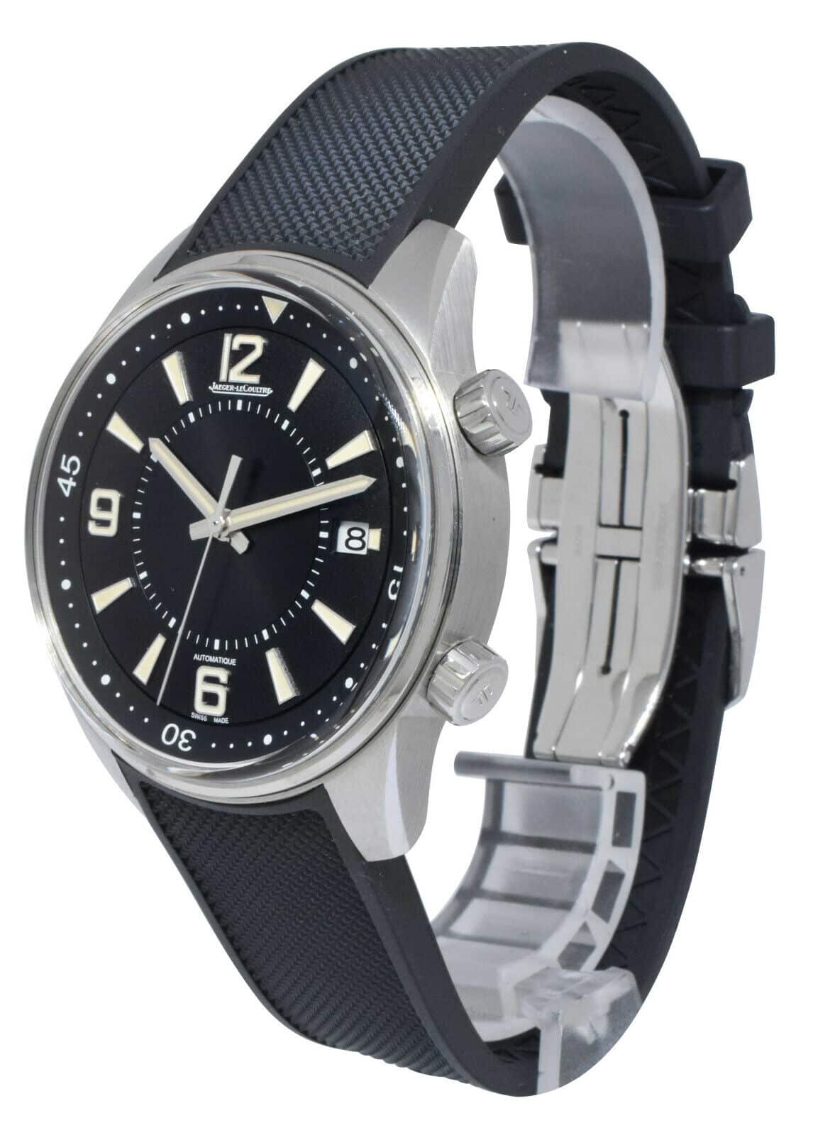 Jaeger LeCoultre Polaris Date Steel Black Dial 42mm Watch B/P Q9068670 842.8.37