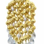 Ladies Necklace 18k Yellow Gold Diamonds & Aquamarines