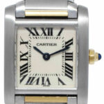 Cartier Tank Francaise Small 18k Yellow Gold/Steel Ladies Quartz 20mm Watch 2384