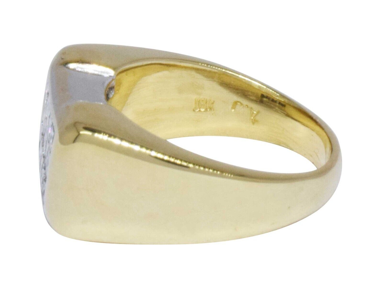 Ring Mens 18k Yellow Gold & 1.00 Carat Diamond 5.5