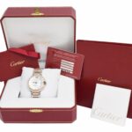 Cartier Ballon Bleu 36mm 18k Rose Gold/Steel & Diamond Watch B/P WE902078 3754
