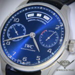 IWC Portugieser Annual Calendar 5035 Steel 7 Days Blue Mens 44mm Watch IW503502