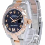 Rolex Datejust 18k RG/Steel Diamond Bezel Purple Dial 31mm Watch B/P '17 178341