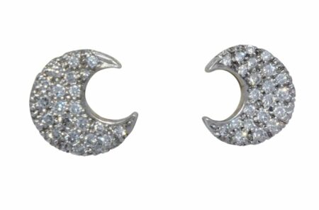 Ladies 14K White Gold Diamond Earrings