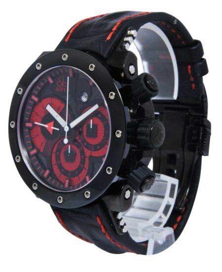 Jacob & Co. Epic II Chronograph PVD Steel Black/Red Mens 47mm Automatic Watch BP