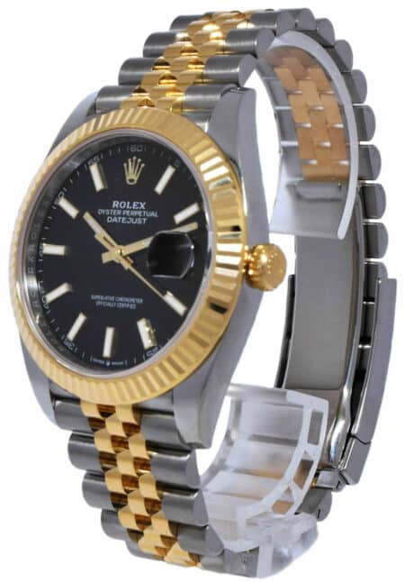 Rolex Datejust 41 YG & Steel Black Dial Mens Watch Box/Papers '21 126333