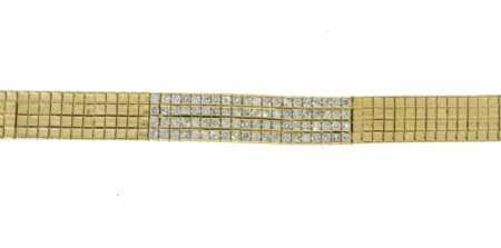 14K Yellow Gold 8'' Diamond Bracelet Channel Set Style 3.20 ct