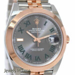 NOS Rolex Datejust 41 Steel / 18k RG Wimbledon Dial Watch Box/papers '21 126301